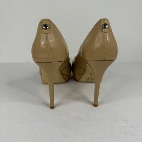 MICHAEL Michael Kors Nude Beige Ionna Pump Platform Round Toe Stiletto 9M EUC - Picture 4 of 11